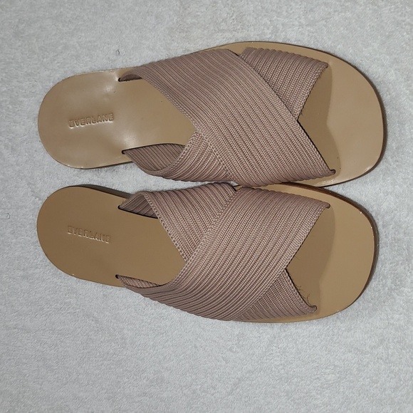 Everlane The Day Crossover Sandal Reknit Light Taupe Size 6 - Picture 2 of 8